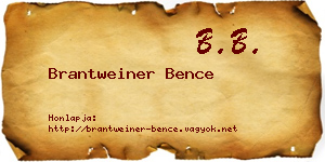 Brantweiner Bence névjegykártya